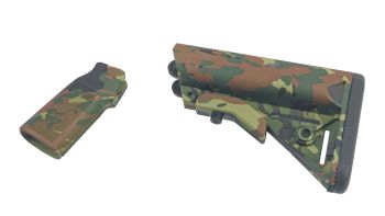 B5 Systems Enhanced SOPMOD Stock / P-Grip 22 Flecktarn Combo Kit (Limited Edition)