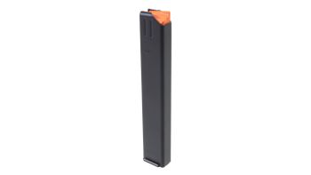 C Products Defense / DuraMag 9MM Stainless Steel Colt Pattern Magazine w/Orange Follower - 32rd