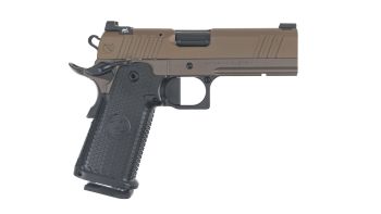 Nighthawk Custom TRS Commander Aggressive Grip Double Stack 9mm (OR) Pistol - Black/Tan