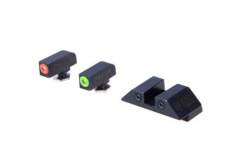 Night Fision Glow Dome Tritium Night Sights Set For Glock - "Square" Rear