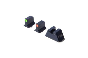 Night Fision Glow Dome Tritium Suppressor Height Sights Set For Glock - "Square" Rear