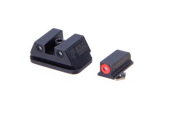 Night Fision Perfect Dot Walther PPQ, PPQ M2, P99 Tritium Night Sight Set - Red/Black "Square" Rear