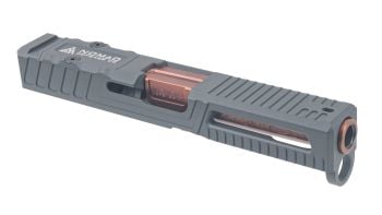 Nomad Defense V1 Slide w/ Topographic Barrel Combo for Glock 19 Gen 4/5 - Grey/Copper