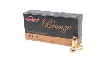 PMC Ammunition Bronze .380 Auto 90gr FMJ Ammunition