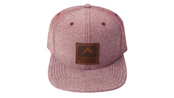 Rainier Arms Leather Patch Snapback Hat - Faded Red