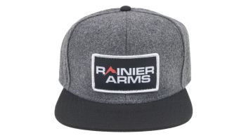 Rainier Arms Patch Snapback Hat - Black/Gray