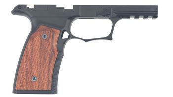 Sharps Bros Sig Sauer P365 X Macro Gen 2 Manual Safety Grip Module - Black Anodize w/ Brazilian Cherry 