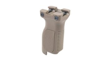 Strike Industries Angled Vertical Grip for Picatinny Rails W/ Cable Management (Long) - FDE