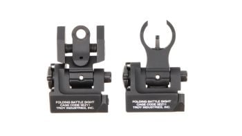 Troy Industries Tritium Micro Folding Battlesights - HK Front & Round Rear 