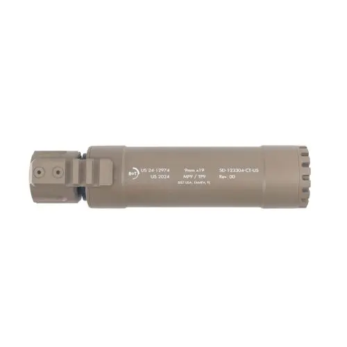 Brugger & Thomet (B&T) TP9 RBS 9mm Suppressor - FDE