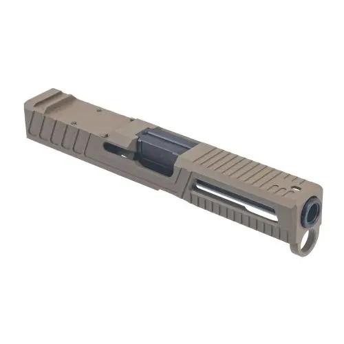 Nomad Defense V1 Slide w/ Topographic Barrel Combo for Glock 19 Gen 4/5 - FDE/Black