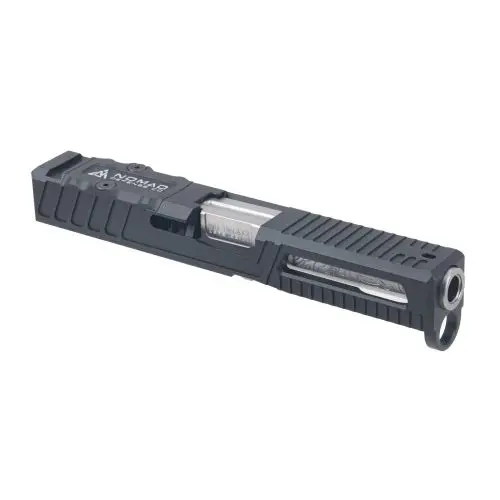 Nomad Defense V1 Slide w/ Topographic Barrel Combo for Glock 19 Gen 4/5 - Black/Stainless