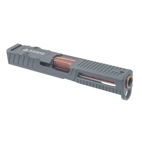 Nomad Defense V1 Slide w/ Topographic Barrel Combo for Glock 19 Gen 4/5 - Grey/Copper