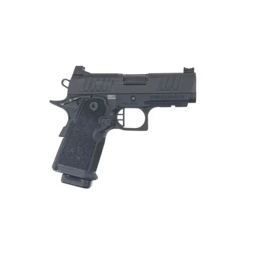 Staccato 2011 CS AL Frame Fullsize Optics-Ready 9mm Pistol - Flat Trigger - 3.5" DLC/DLC 