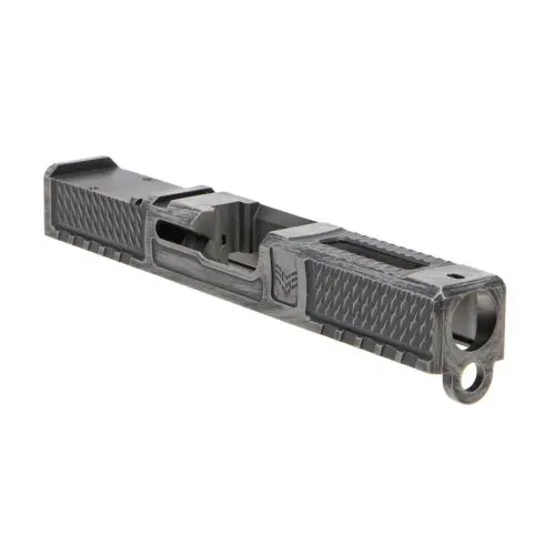 Swampfox Wolverine Stripped Slide For Glock 19 Gen 3 w/ Tritium Night Sights - Battleworn Gray