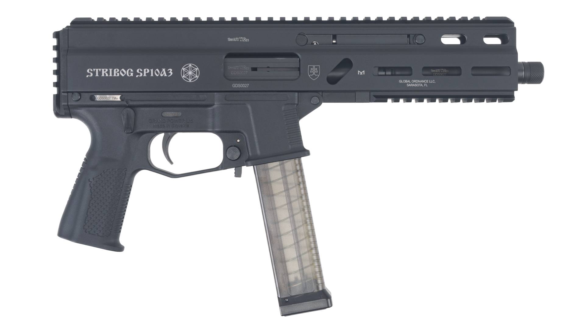 Grand Power Stribog SP10A3 10mm Sub Pistol - 8