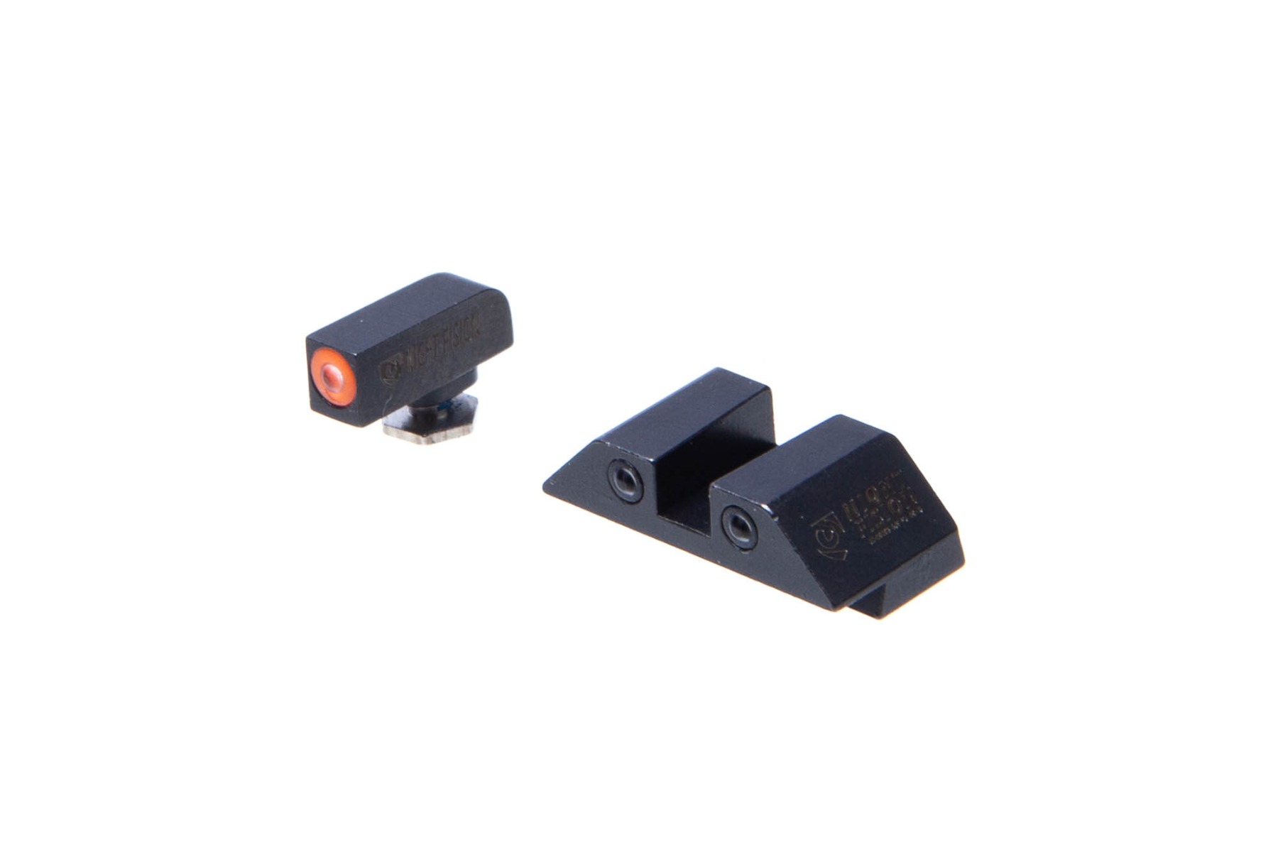 Night Fision Glow Dome Tritium Night Sights Set For Glock - "Square" Rear