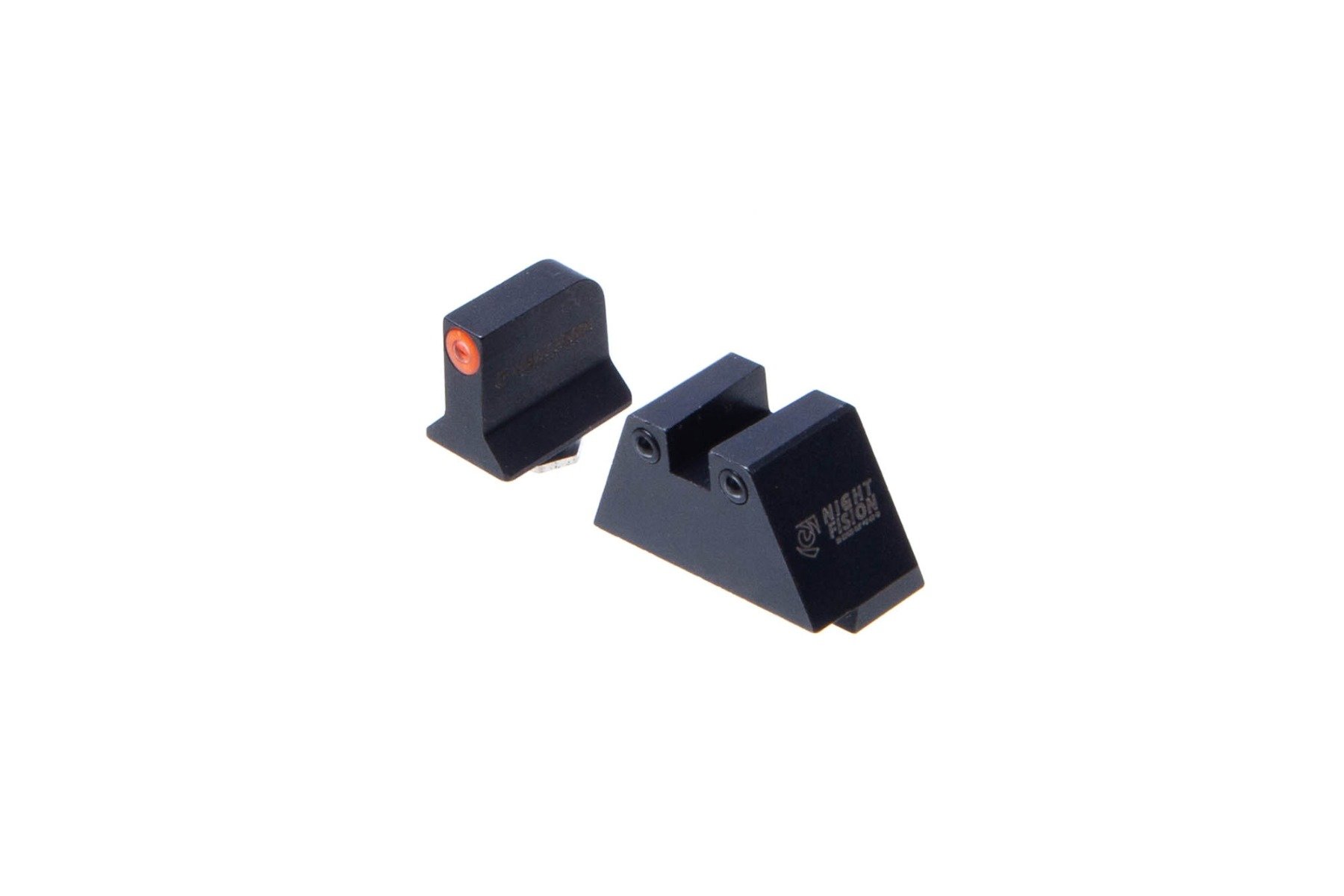 Night Fision Glow Dome Tritium Suppressor Height Sights Set For Glock - "Square" Rear