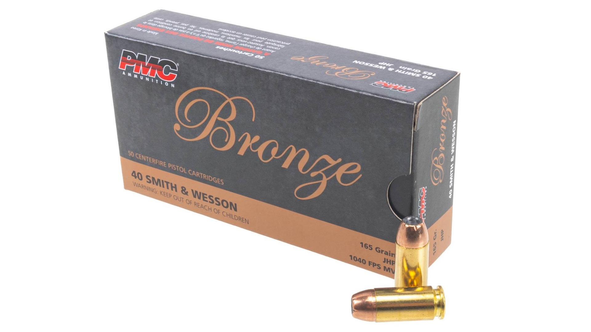 PMC Ammunition Bronze .40 S&W 165gr JHP Ammunition