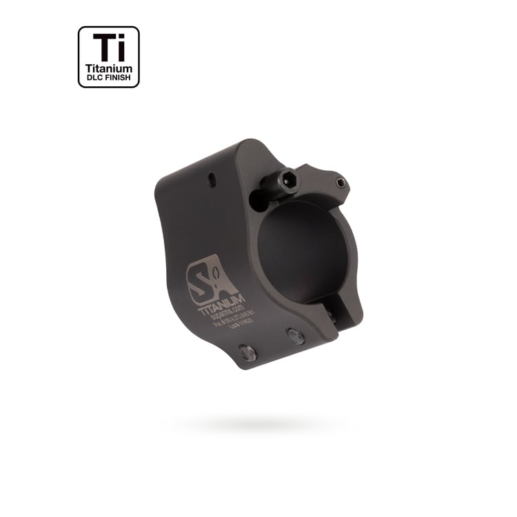 Superlative Arms Titanium Adjustable Gas Block Bleed Off (Clamp On) - Dark DLC