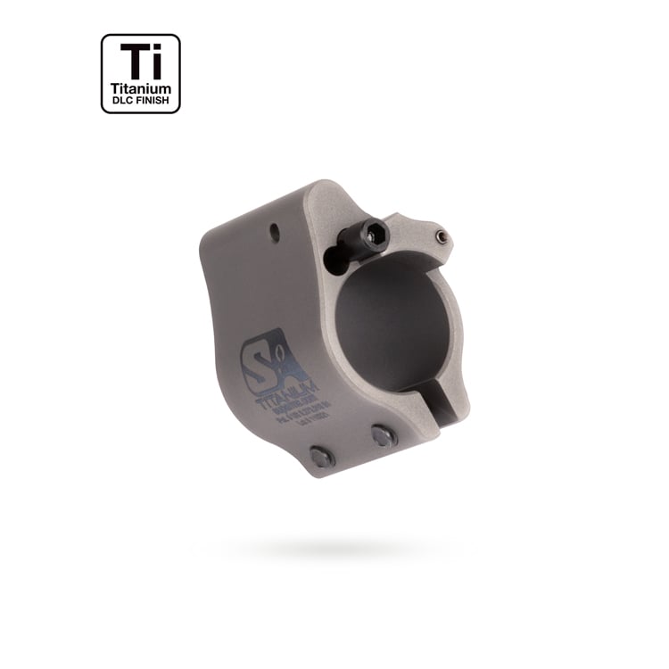 Superlative Arms Titanium Adjustable Gas Block Bleed Off (Clamp On) - Grey DLC