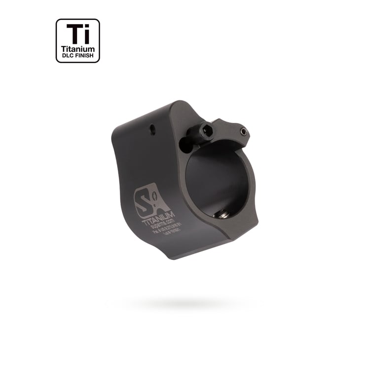 Superlative Arms Titanium Adjustable Gas Block Bleed Off (Solid) - Dark DLC