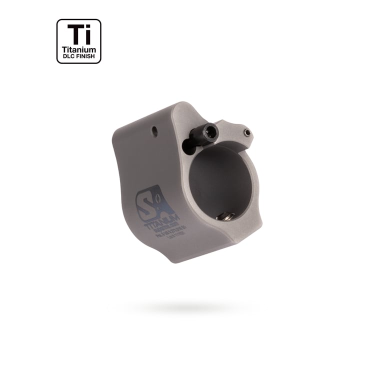 Superlative Arms Titanium Adjustable Gas Block Bleed Off (Solid) - Grey DLC