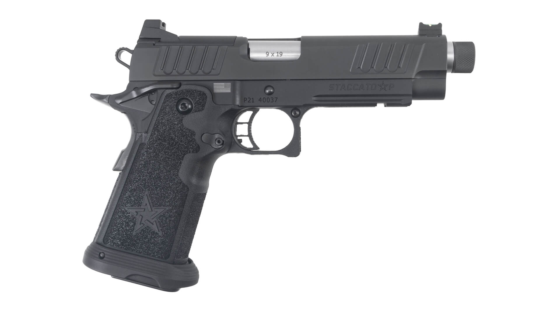 Staccato 2011 P DPO Aluminum Frame 9mm Threaded Pistol - DLC/SS