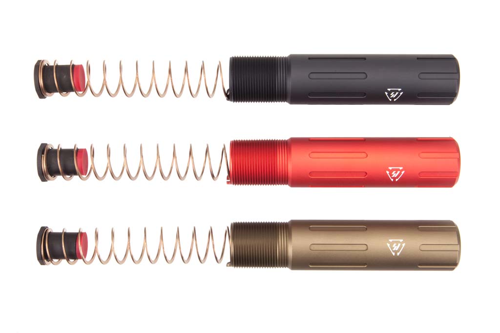 Strike Industries | Pistol Buffer Tube | Black - Red - Gold