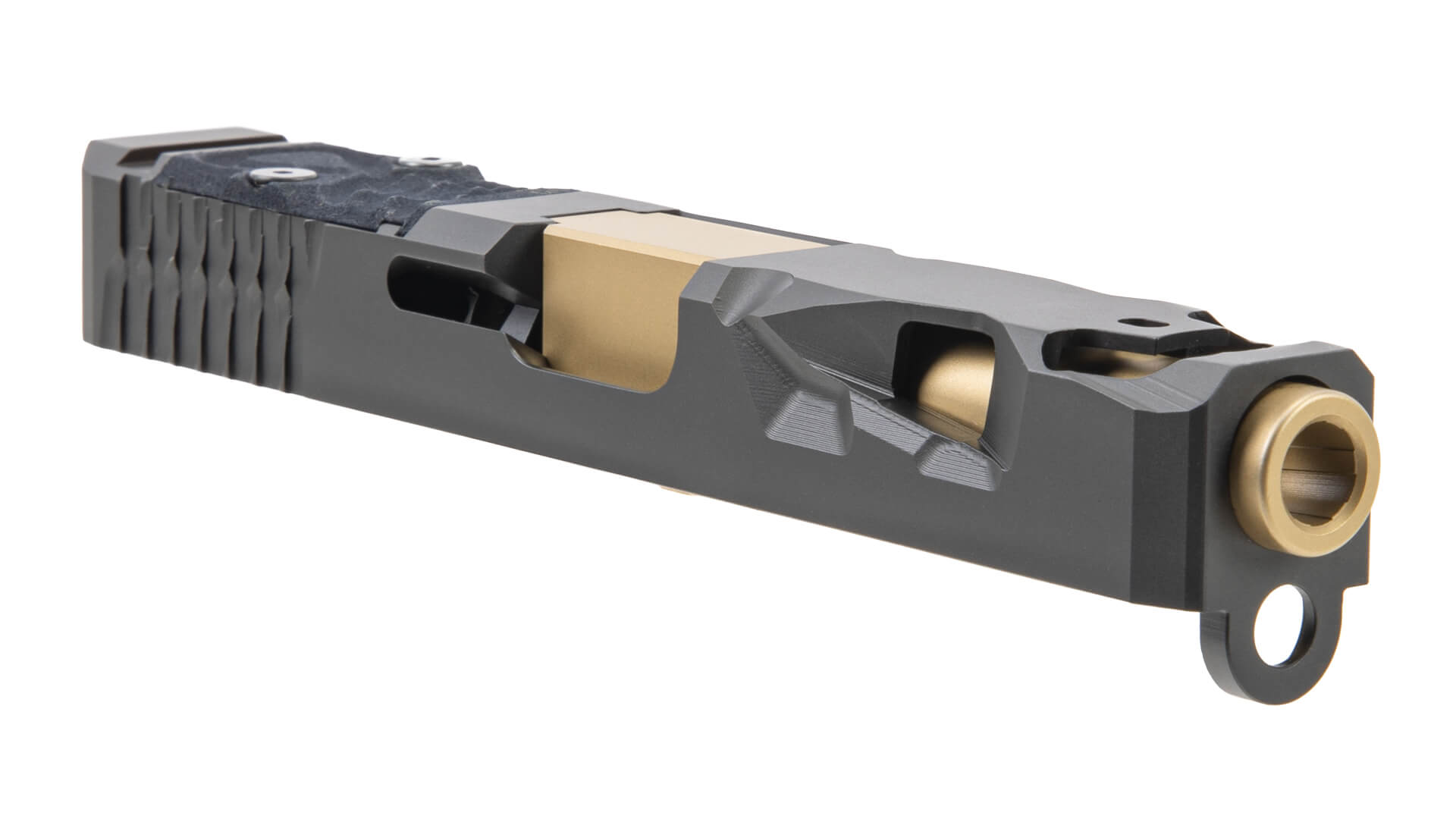 Trinity Nevada Triton Complete Slide for Glock 19 - Black Slide / Gold Barrel