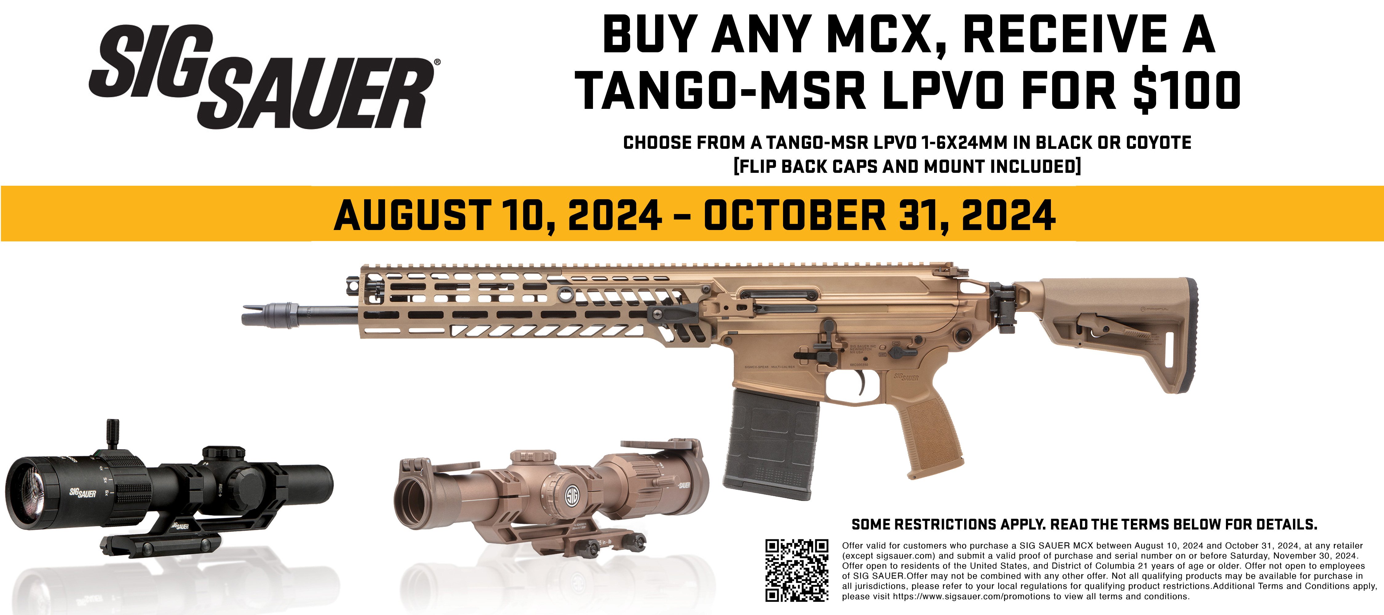 Sig MCX Rebate